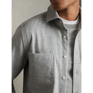 REISS CRAWFORD Twin Pocket Button Through Overshirt